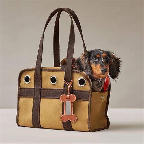 hermes dog carrier bag|Hermes knitted dog collars.